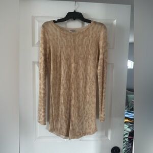 Forever 21 Tan Leopard Print Sweater Tunic